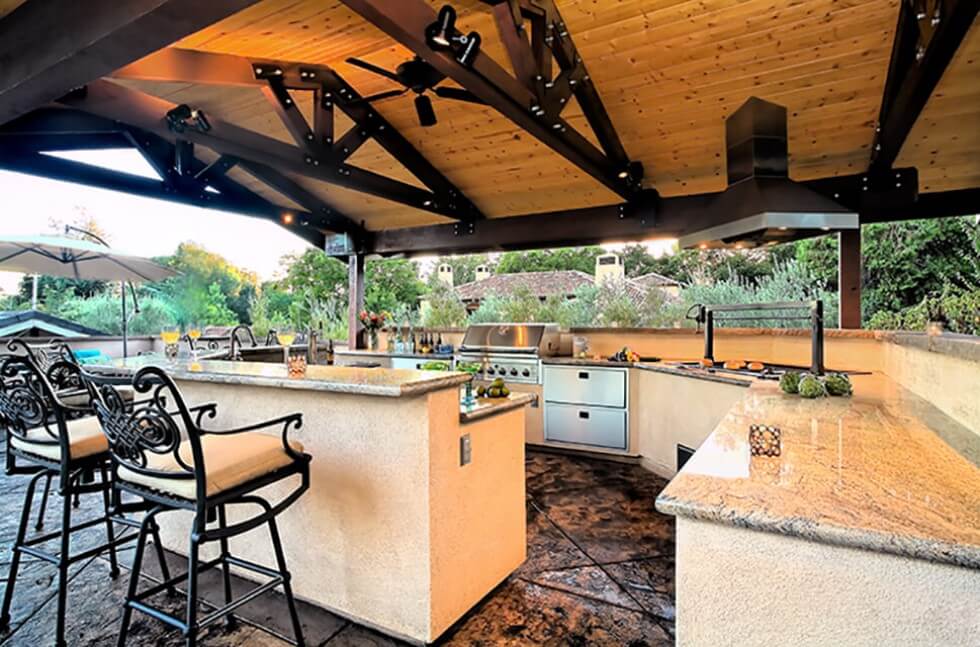 Outdoor kitchen hibachi grill hotsell