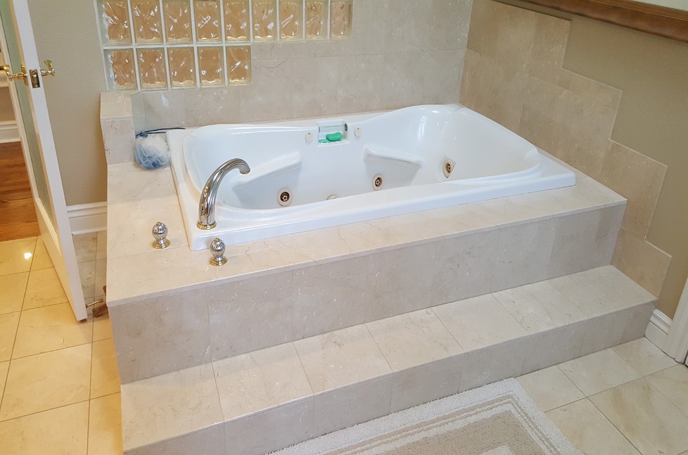 Transitional Spa Inspired Master Bathroom Remodel Danville