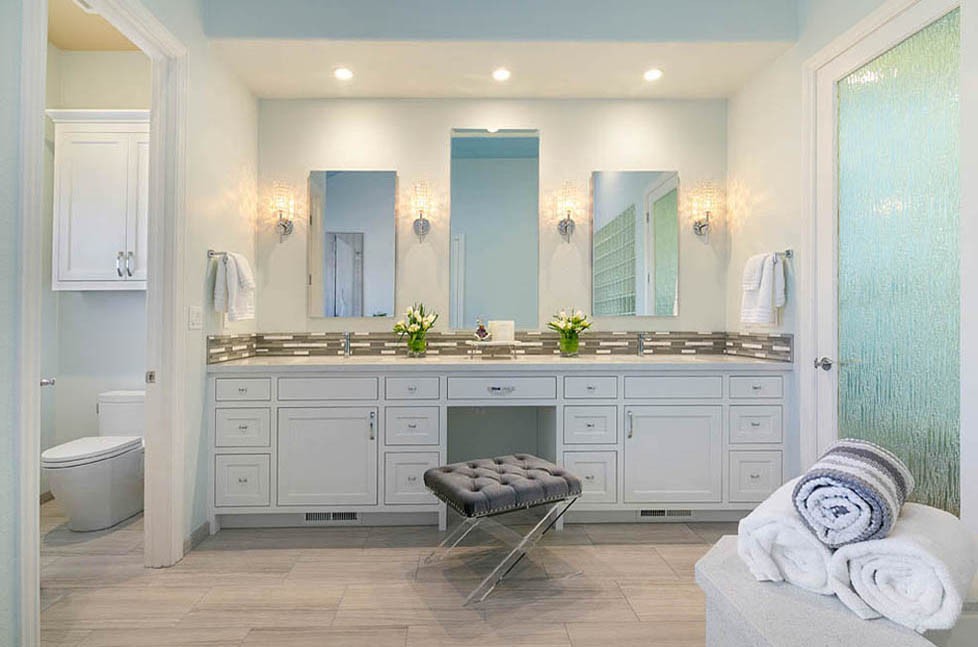 Transitional Spa Inspired Master Bathroom Remodel Danville