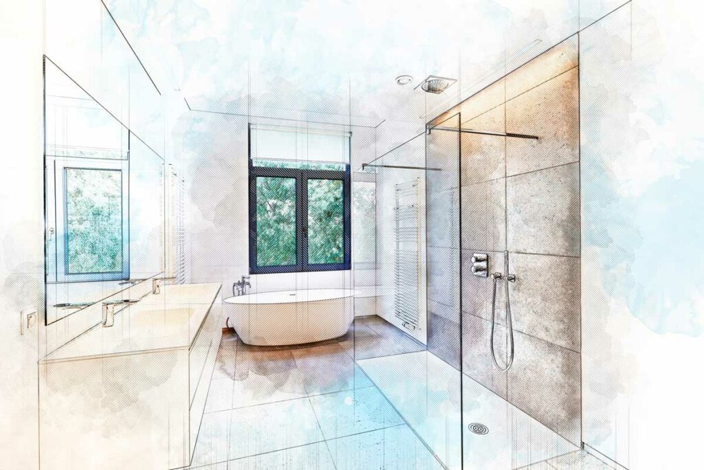 Bathroom Remodel Plan/Sketch