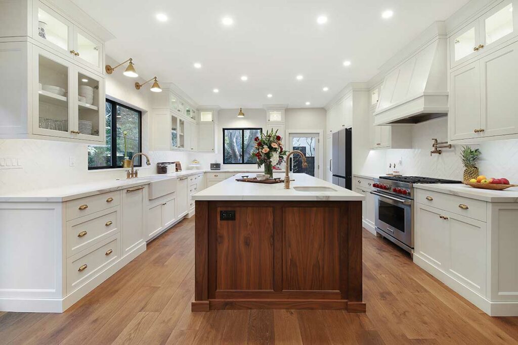 an older white traditional kitchen was transformed into a transitional style modern masterpiece kitchen seminar danville ca