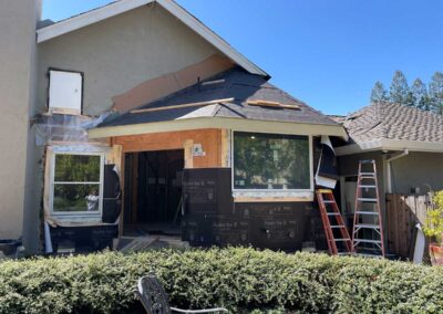 San Ramon Kitchen Addition In Progress - Exterior Wall is Up