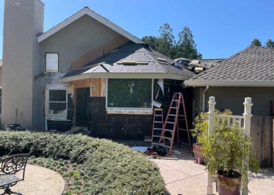 San Ramon Kitchen Addition In Progress - Exterior Wall is Up