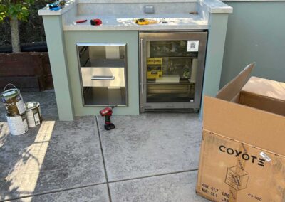 Sunshade BBQ structure in Lafayette, CA in Progress