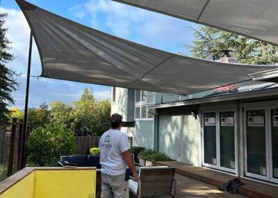 Sunshade BBQ structure in Lafayette, CA in Progress