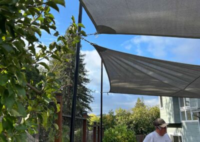 Sunshade BBQ structure in Lafayette, CA in Progress