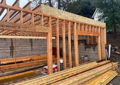 Garage Addition in progress in Walnut Creek CA