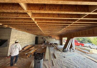 Garage addition in progress in Walnut Creek CA