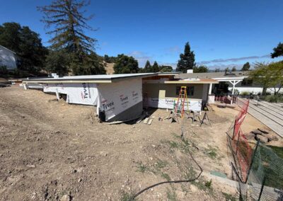 Garage addition in progress in Walnut Creek CA