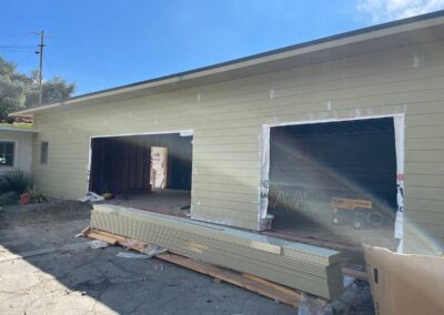 Garage addition in progress in Walnut Creek CA