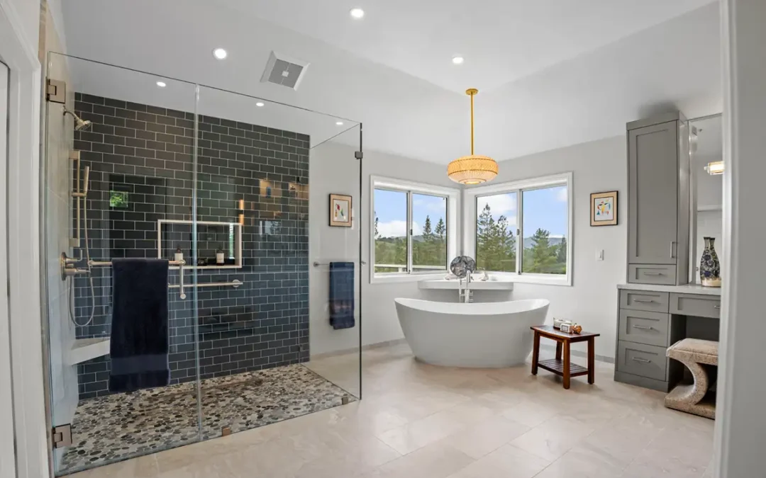 Spacious Transitional Primary Bathroom Remodel in Diablo, CA