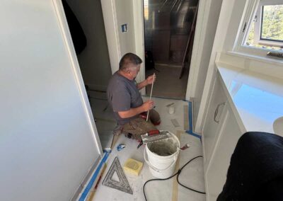 Primary bathroom remodel in alamo ca in progress