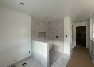 Primary bathroom remodel in alamo ca in progress