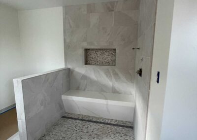 Primary bathroom remodel in alamo ca in progress