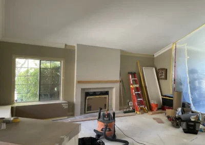 DRYWALL INSTALLATION BEGINS IN THE REMODELED SPACES