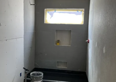 DRYWALL INSTALLATION BEGINS IN THE REMODELED SPACES
