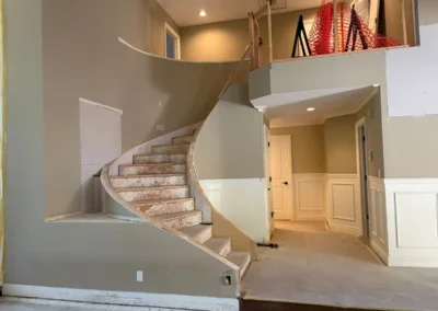 DRYWALL INSTALLATION BEGINS IN THE REMODELED SPACES